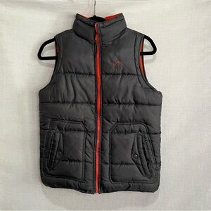 Vertical 9, Boys Grey and orange Puffer Vest, Size L (10/12)